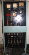Battery charging station in the electrical shop.